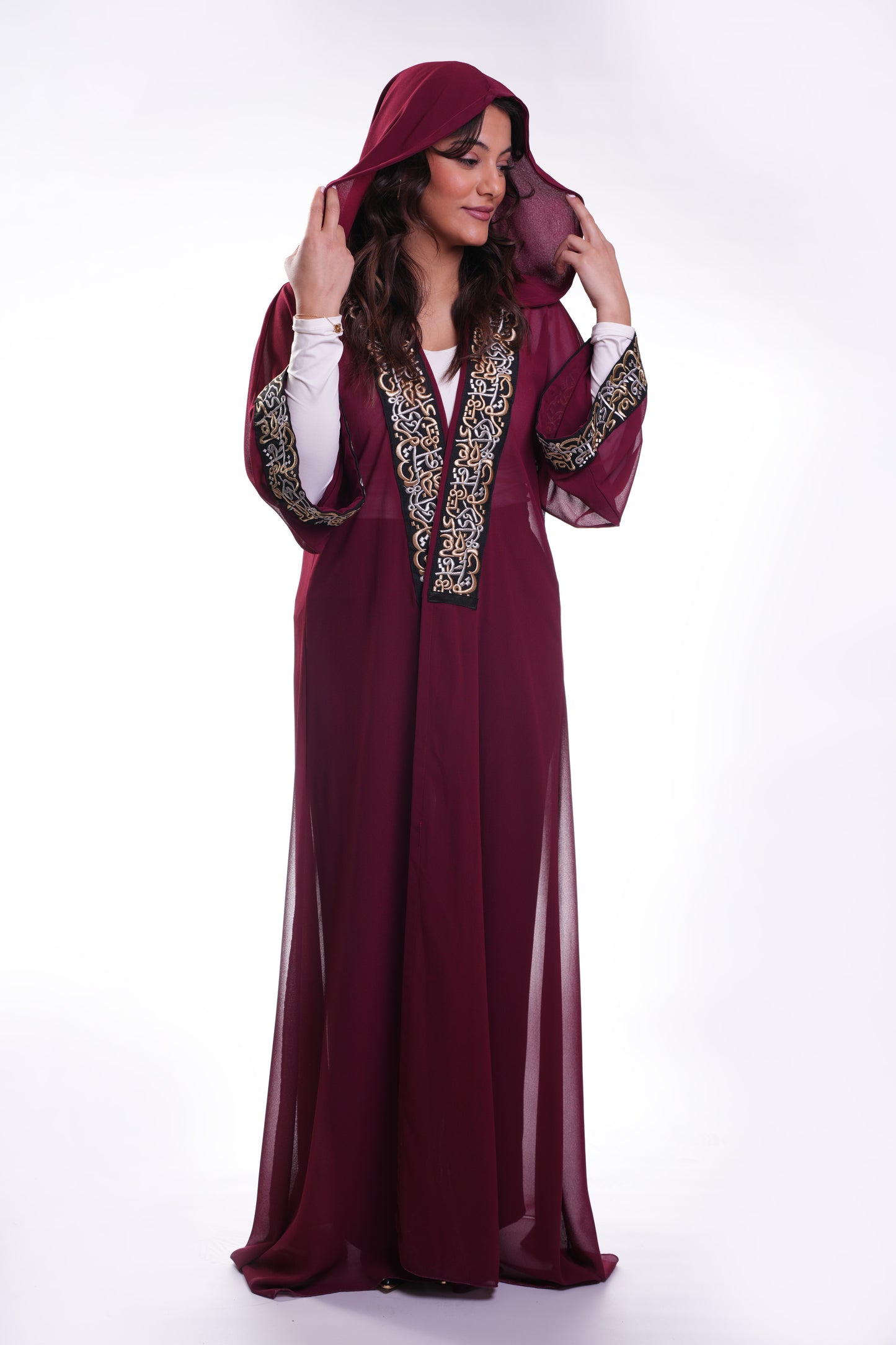 Ruby Calligraphy Abaya