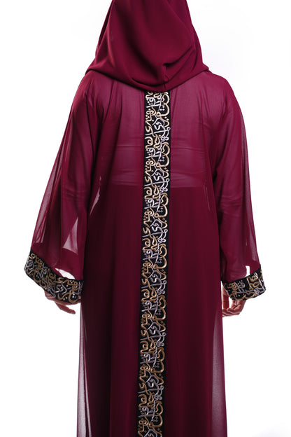 Ruby Calligraphy Abaya