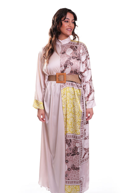 Mosaic Belted Abaya