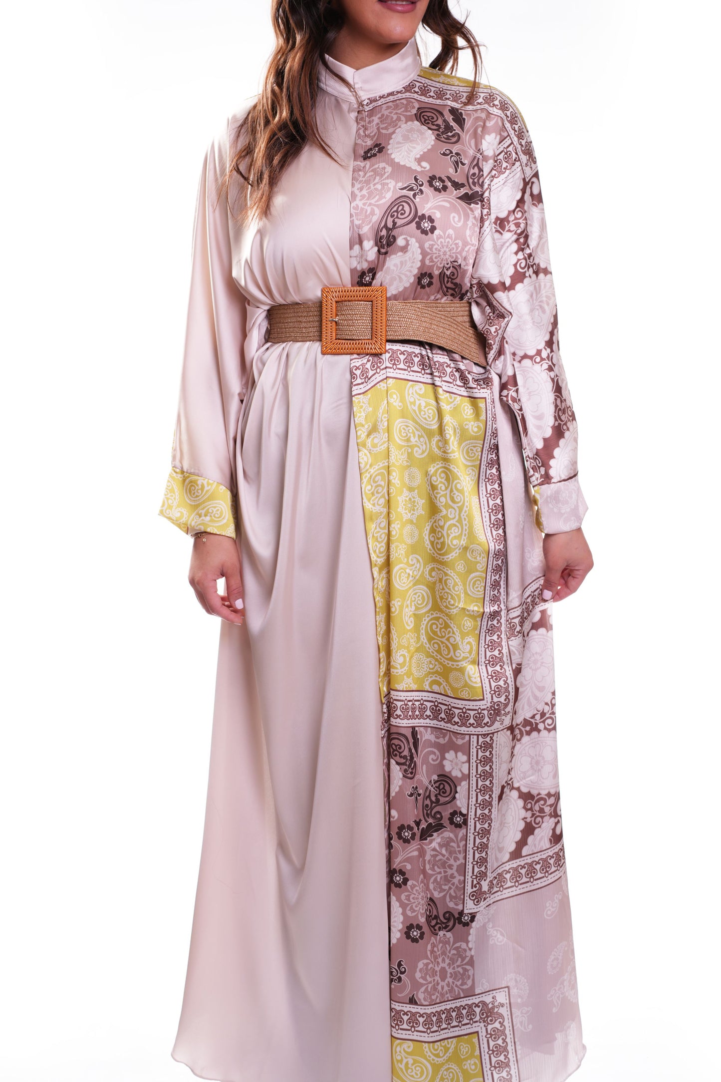 Mosaic Belted Abaya