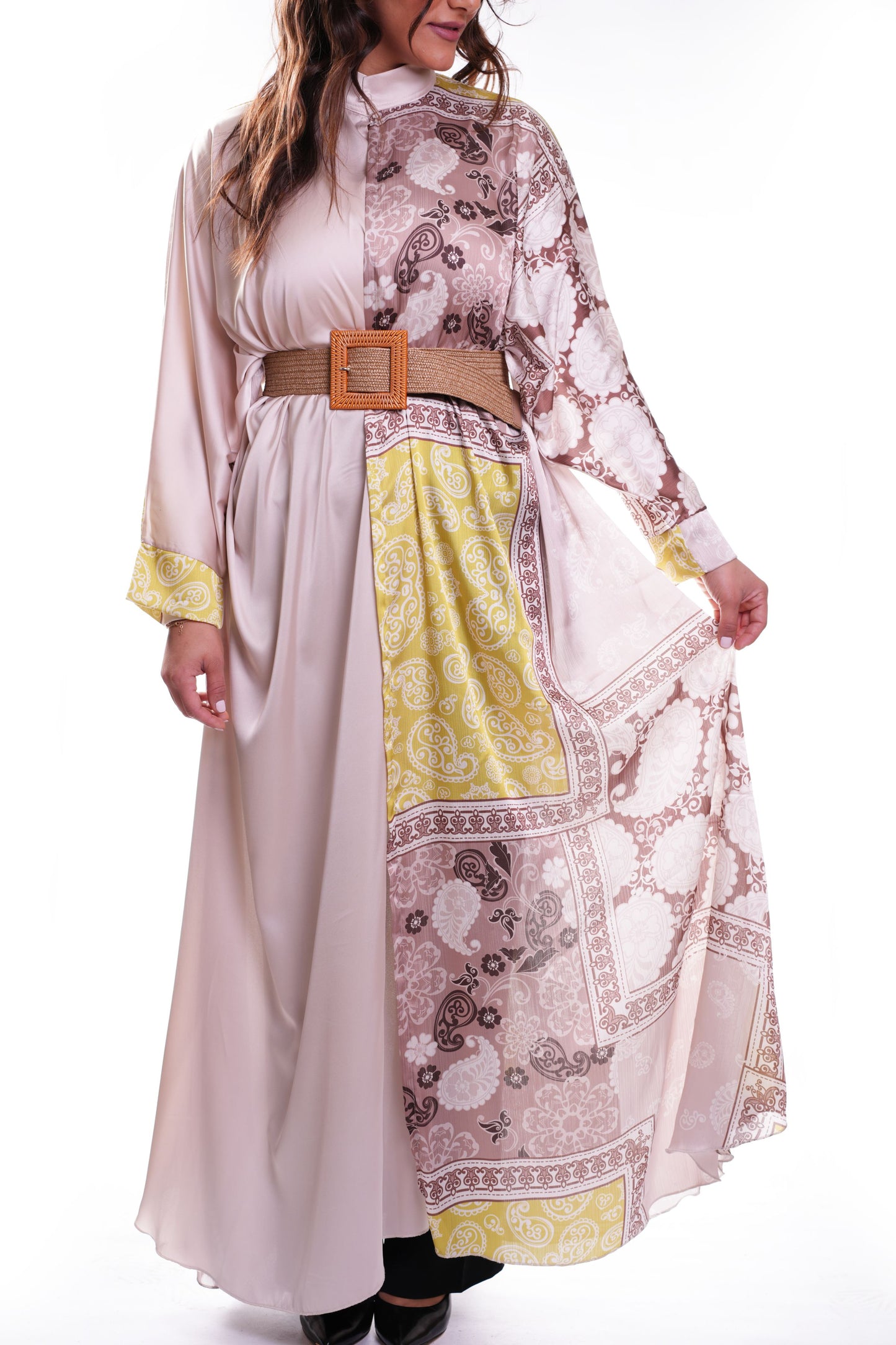 Mosaic Belted Abaya