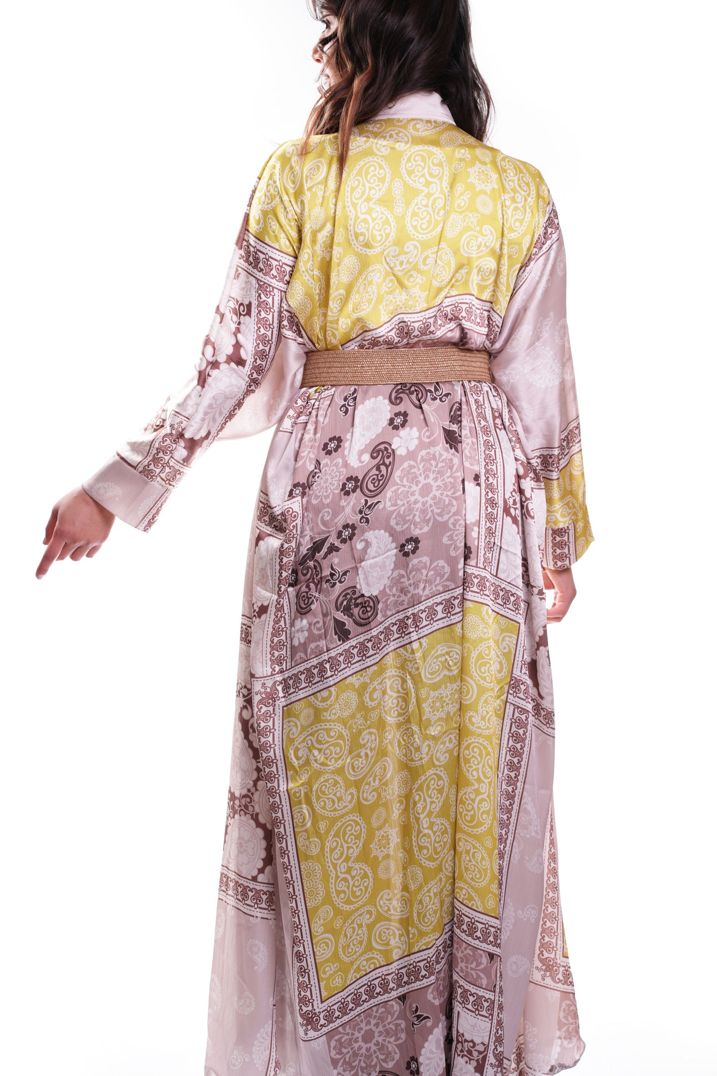 Mosaic Belted Abaya